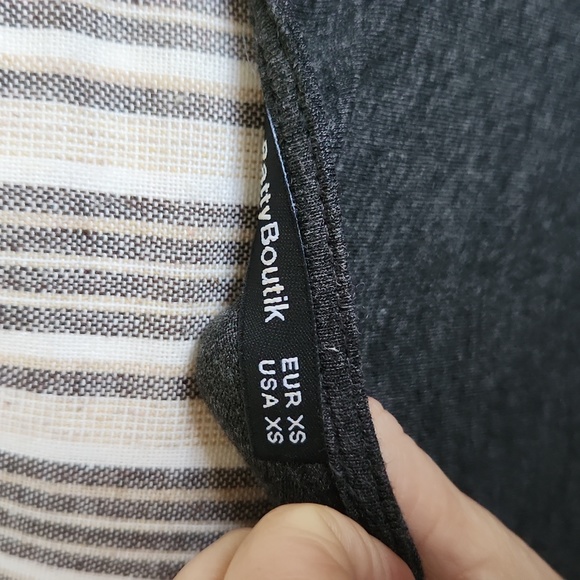 Dark Heather gray classic casual bodycon top xs - Picture 4 of 7